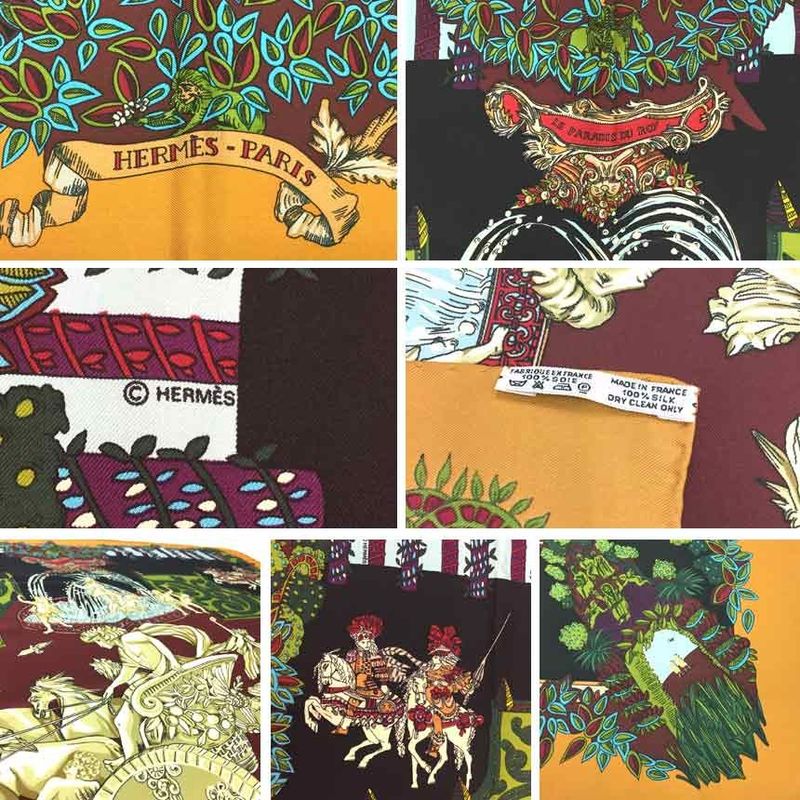Sale Items Hermes Scarf Kare90 le Paradis du Roy King's Paradise Aq8174