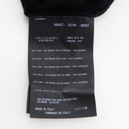 Prada Argyle Lay032872 Wool X Nylon X Cashmere Black Men's Sweater