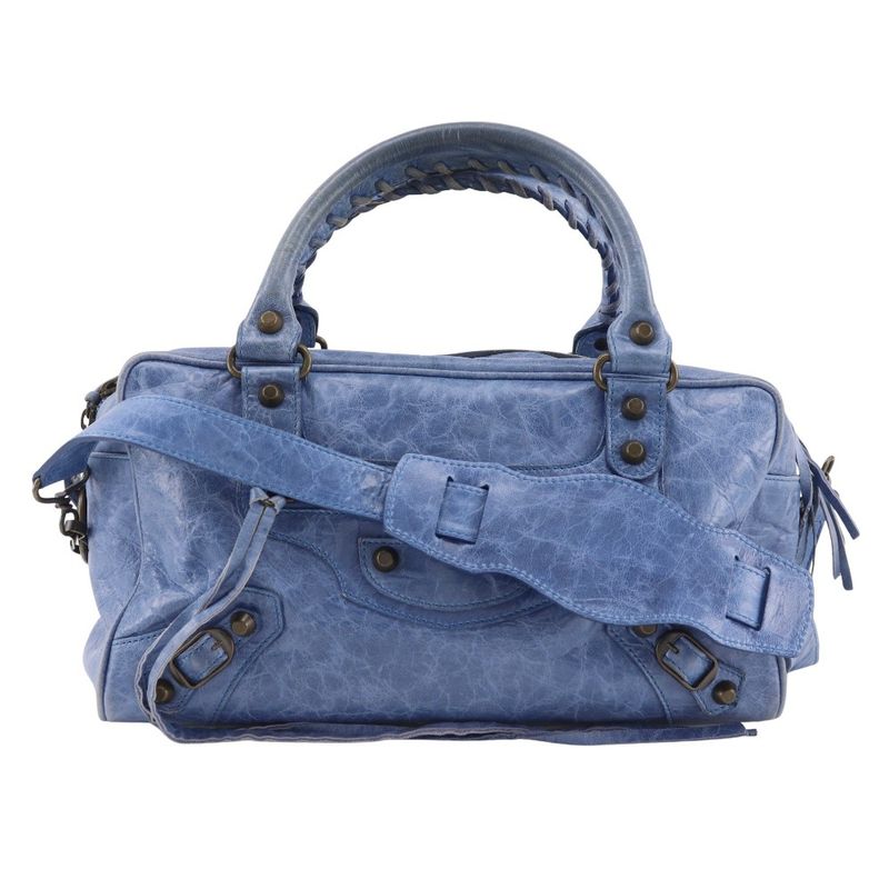 Balenciaga the Twiggy 2way Shoulder 145964 Leather Blue Women's Handbag