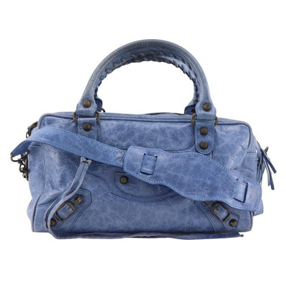 Balenciaga the Twiggy 2way Shoulder 145964 Leather Blue Women's Handbag