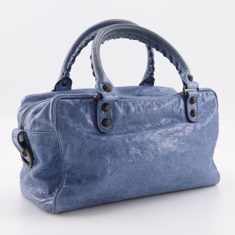 Balenciaga the Twiggy 2way Shoulder 145964 Leather Blue Women's Handbag