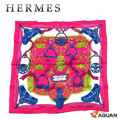 Sale Hermes Scarf Kare70 Etriers Stirrup Pattern Vintage Antique Aq8177