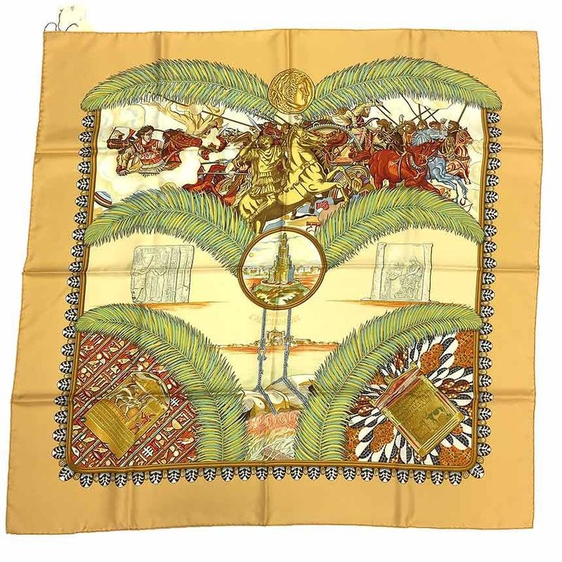 Sale Hermes Scarf Carre 90 100% Silk Gloire D'alexandre Alexander's Glory [new