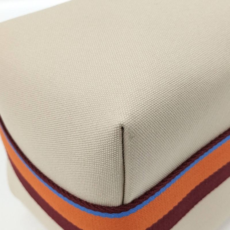 Hermes Handbag Brid a Black GM Canvas Beige