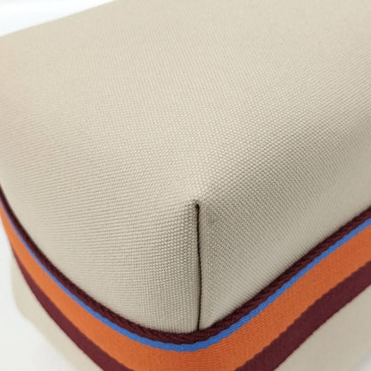 Hermes Handbag Brid a Black GM Canvas Beige