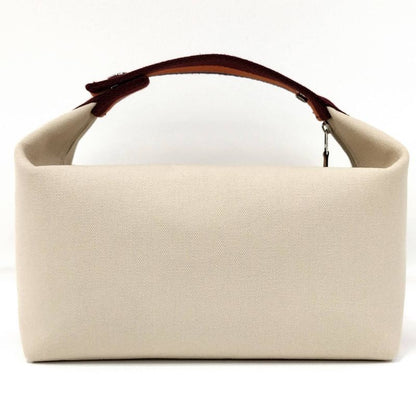 Hermes Handbag Brid a Black GM Canvas Beige