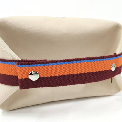 Hermes Handbag Brid a Black GM Canvas Beige