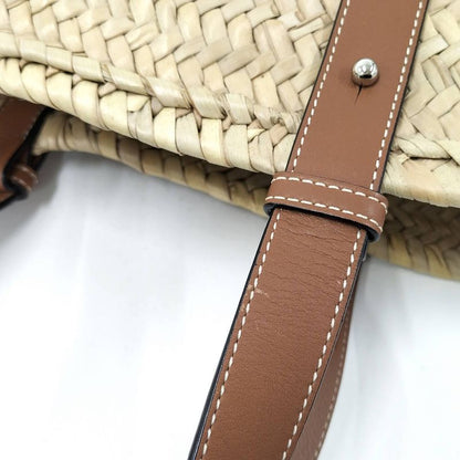 Loewe Handbag Basket Bag Raffia Leather Beige