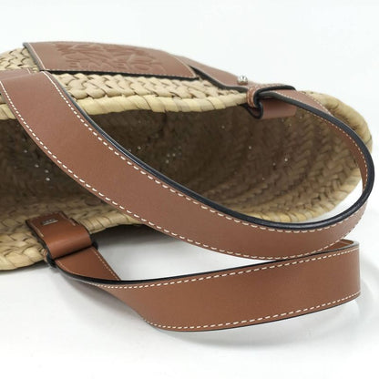 Loewe Handbag Basket Bag Raffia Leather Beige