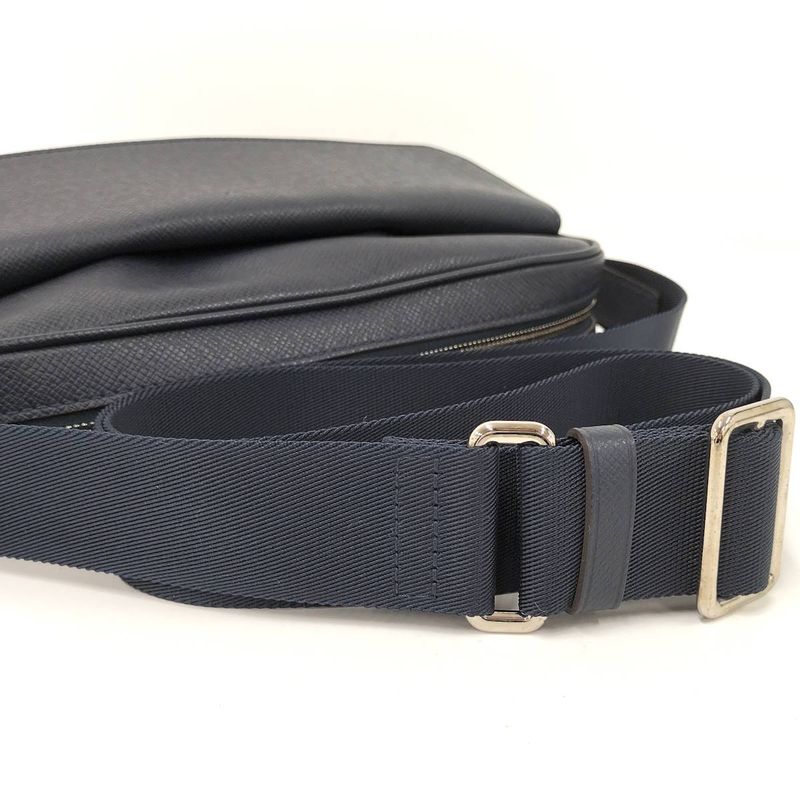 Louis Vuitton Alex Messenger Shoulder Bag Taiga Leather Blue Marina M30261