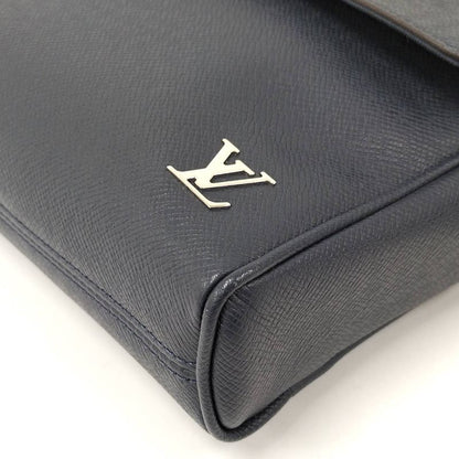 Louis Vuitton Alex Messenger Shoulder Bag Taiga Leather Blue Marina M30261