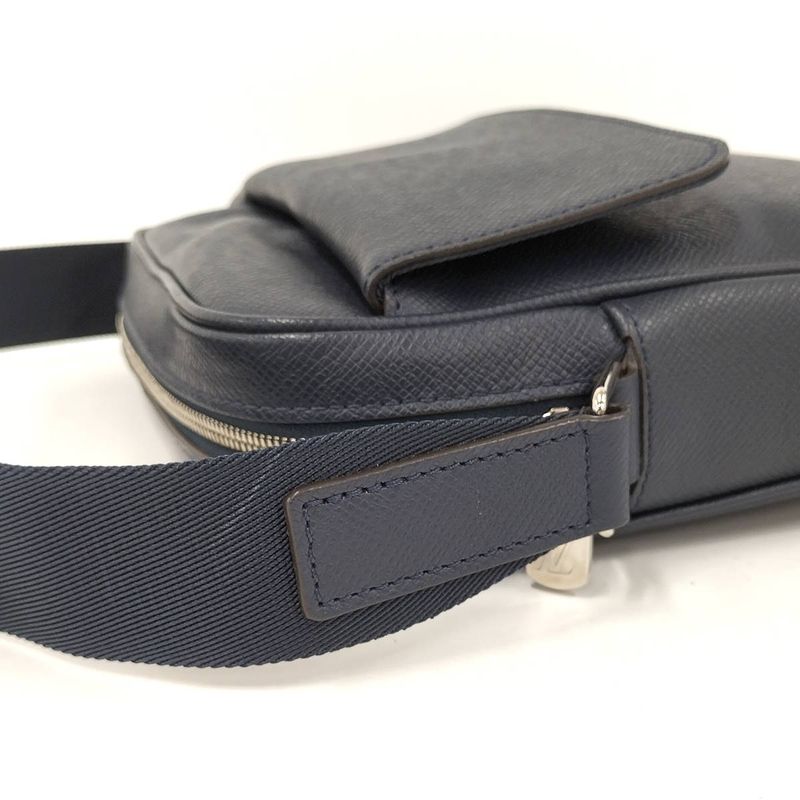 Louis Vuitton Alex Messenger Shoulder Bag Taiga Leather Blue Marina M30261