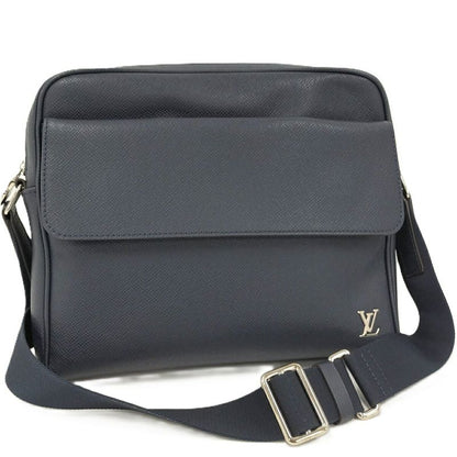 Louis Vuitton Alex Messenger Shoulder Bag Taiga Leather Blue Marina M30261