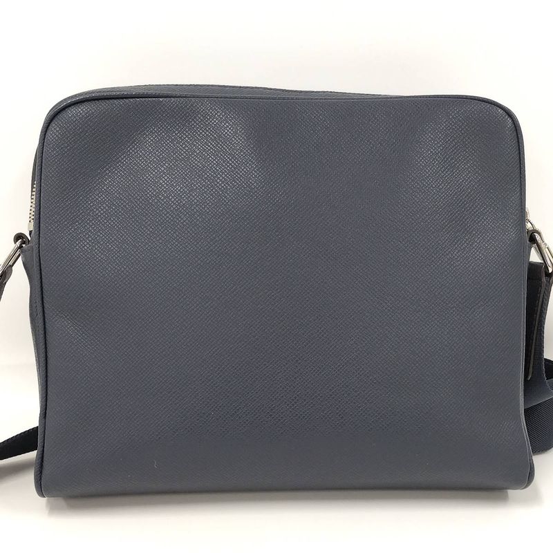 Louis Vuitton Alex Messenger Shoulder Bag Taiga Leather Blue Marina M30261