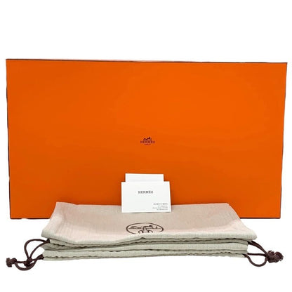 Hermes Fjord Boots Long Boots Shoes Suede Beige Quilted Exlibris