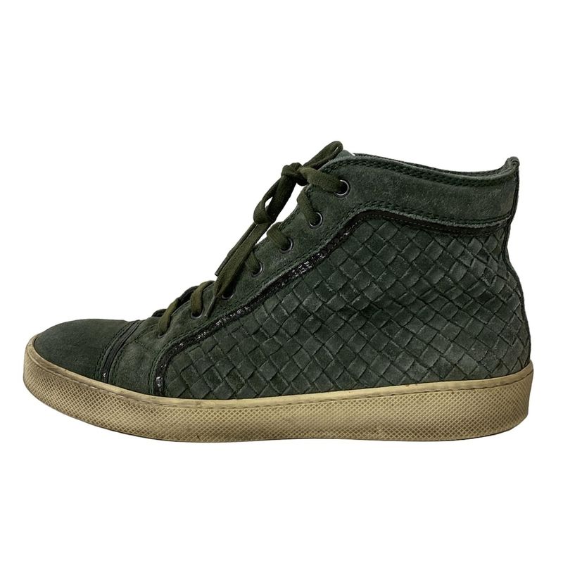 Bottega Veneta Sneakers Men's - Dark Green X Black Insole Removable High Cut