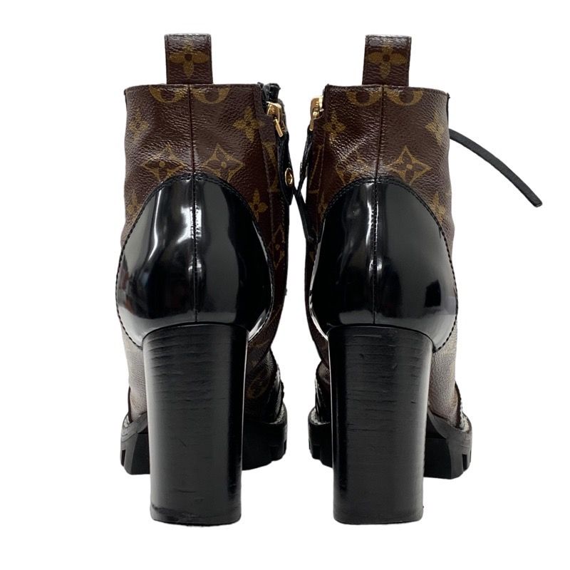 Louis Vuitton Star Trail Line Monogram Boots Short Boots Shoes Leather Brown