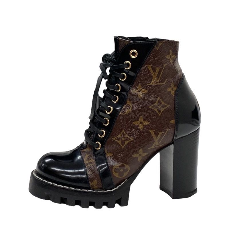 Louis Vuitton Star Trail Line Monogram Boots Short Boots Shoes Leather Brown