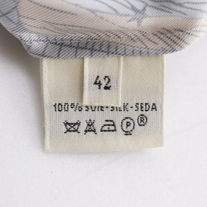 Hermes Constellation Pattern Margiela Period Silk Off-White Women's Long Sleeve