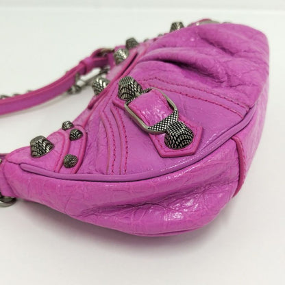Balenciaga le Cagole XS Chain Shoulder Bag Leather Pink