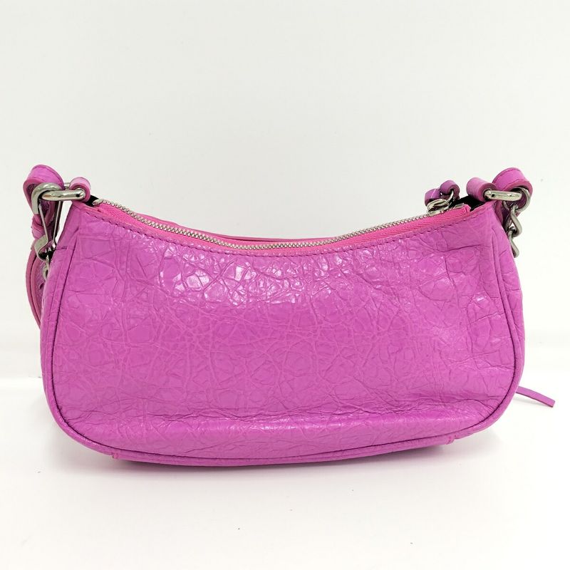Balenciaga le Cagole XS Chain Shoulder Bag Leather Pink