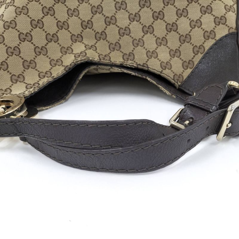 Gucci Tote Bag GG Canvas Leather Beige