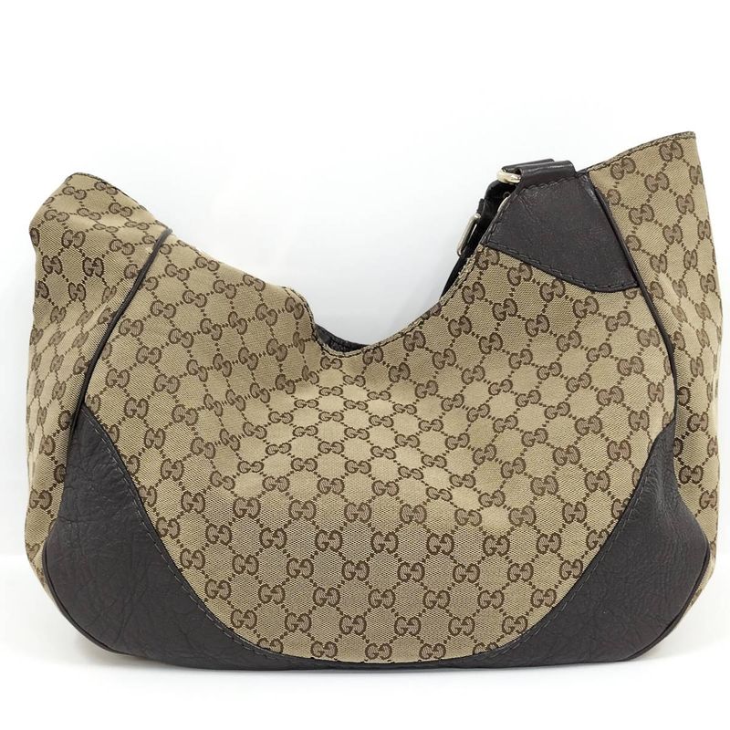 Gucci Tote Bag GG Canvas Leather Beige