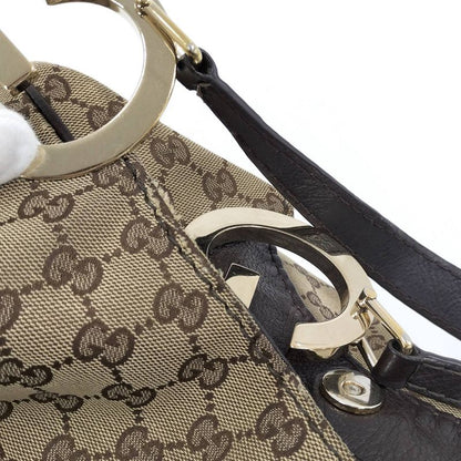 Gucci Tote Bag GG Canvas Leather Beige