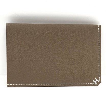 Hermes Card Case H Serie Evercolor Etoupe W Engraved