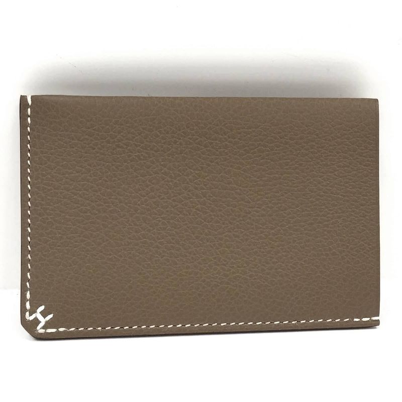 Hermes Card Case H Serie Evercolor Etoupe W Engraved
