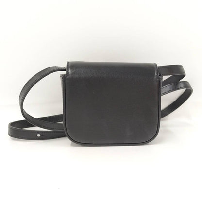 Celine Mini Claude Triomphe Shoulder Bag Leather Black 10i513dpv