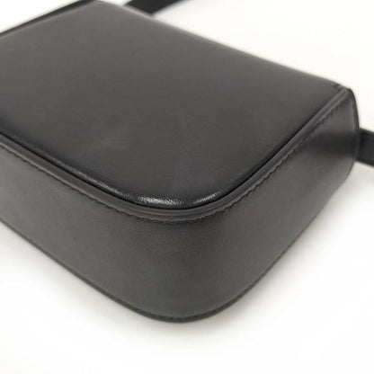 Celine Mini Claude Triomphe Shoulder Bag Leather Black 10i513dpv