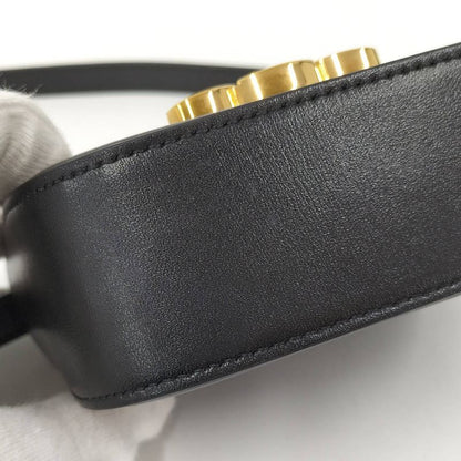 Celine Mini Claude Triomphe Shoulder Bag Leather Black 10i513dpv