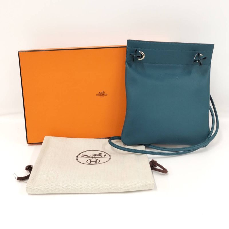 Hermes Aline Mini Shoulder Bag Leather Green Y Stamp