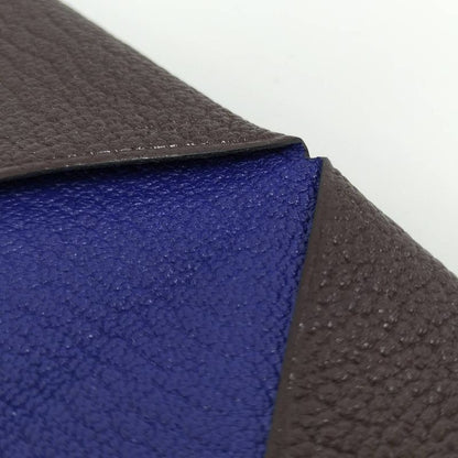 Hermes Calvi Duo Coin Case Leather Brown Z Stamp