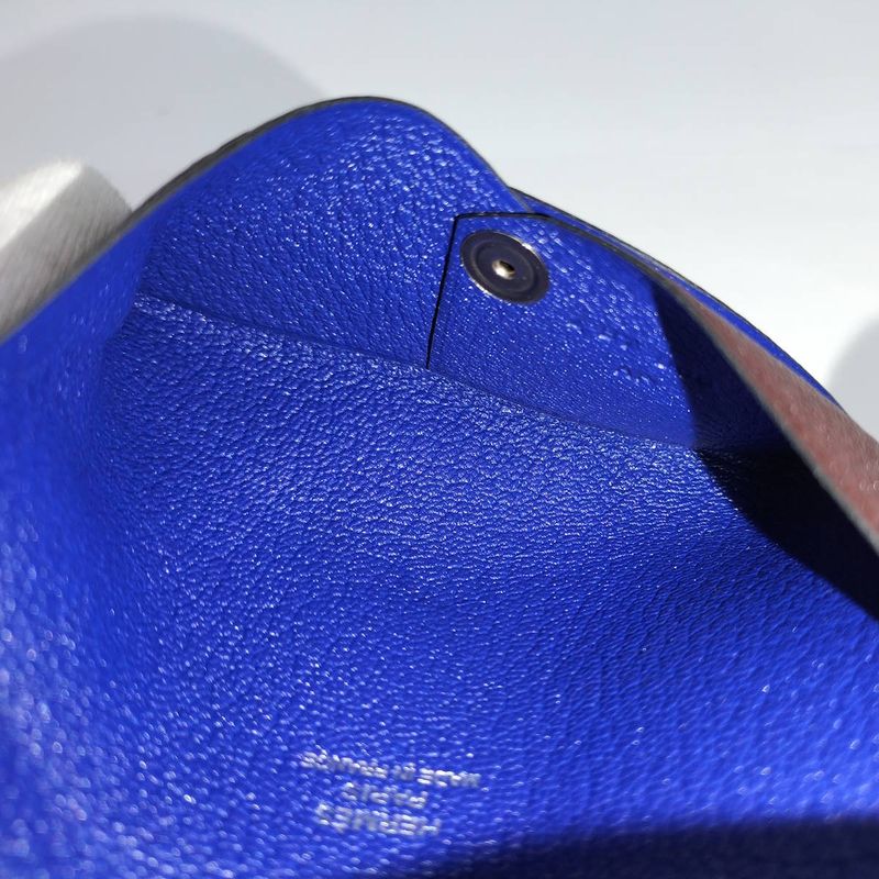 Hermes Calvi Duo Coin Case Leather Brown Z Stamp