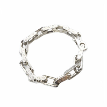 Louis Vuitton Monogram Chain Bracelet Silver Color M64224