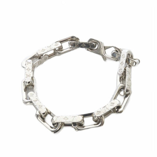 Louis Vuitton Monogram Chain Bracelet Silver Color M64224