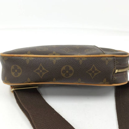 Louis Vuitton Pochette Gange Shoulder Bag Monogram Leather Brown M51870