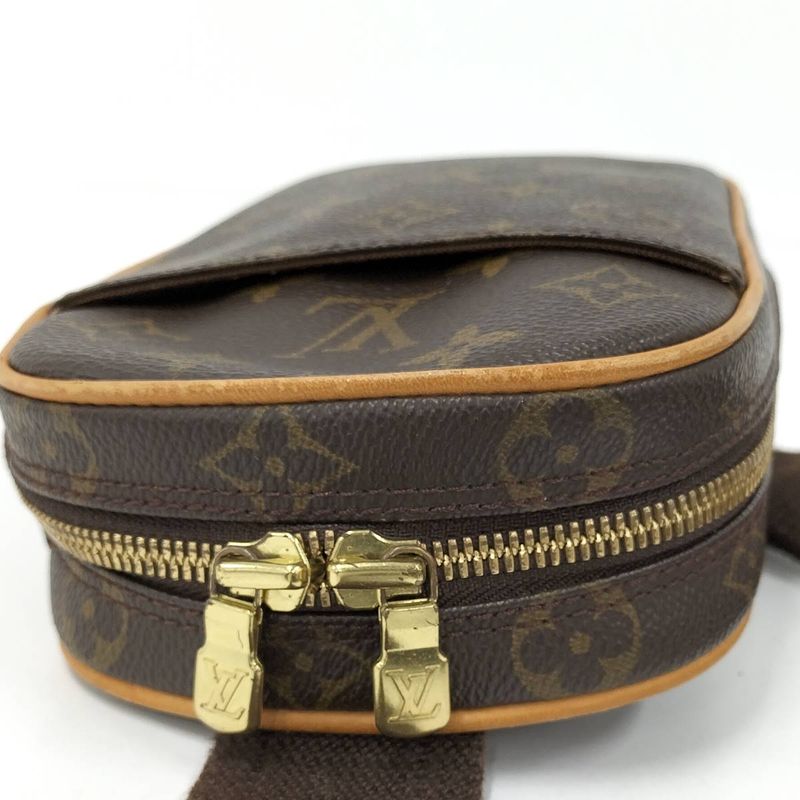 Louis Vuitton Pochette Gange Shoulder Bag Monogram Leather Brown M51870
