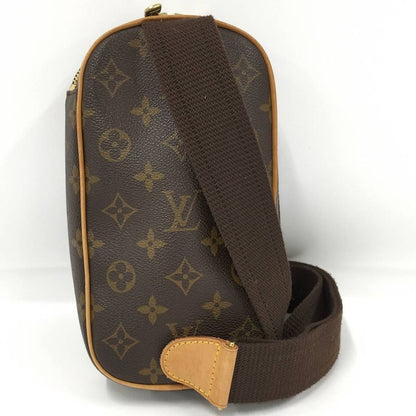 Louis Vuitton Pochette Gange Shoulder Bag Monogram Leather Brown M51870