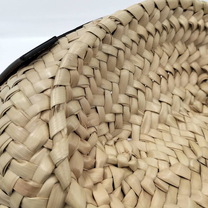 Loewe Basket Bag Basket Bag Raffia Straw Leather Natural Beige Brown