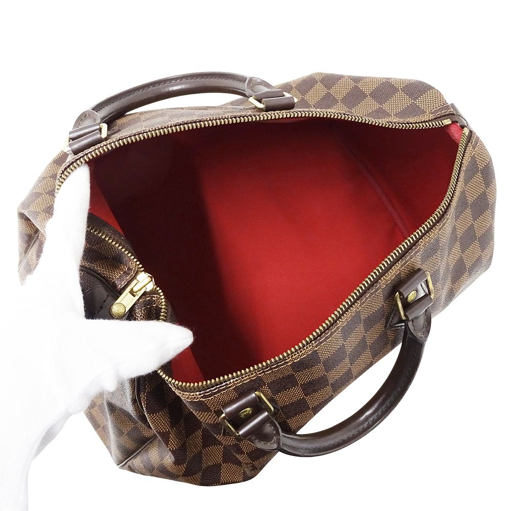 Louis Vuitton Bag Damier Women'S Brand Handbag Speedy 35 N41523 Brown Stylish