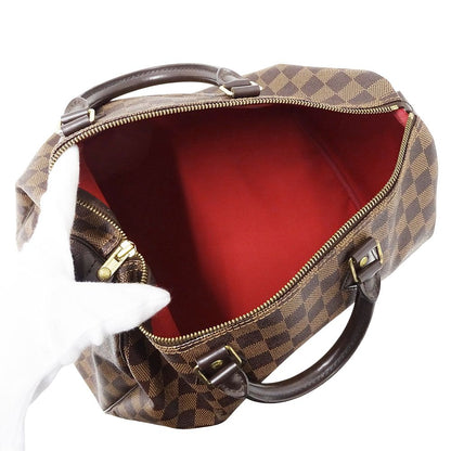 Louis Vuitton Bag Damier Women'S Brand Handbag Speedy 35 N41523 Brown Stylish