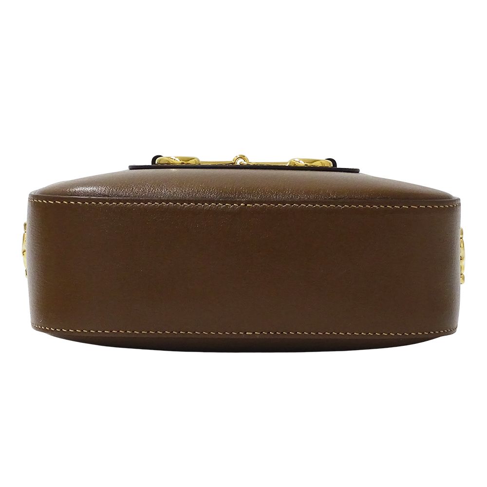 Gucci Bag Women'S Brand Shoulder Bag Horsebit 1955 Leather Brown 760196 Mini
