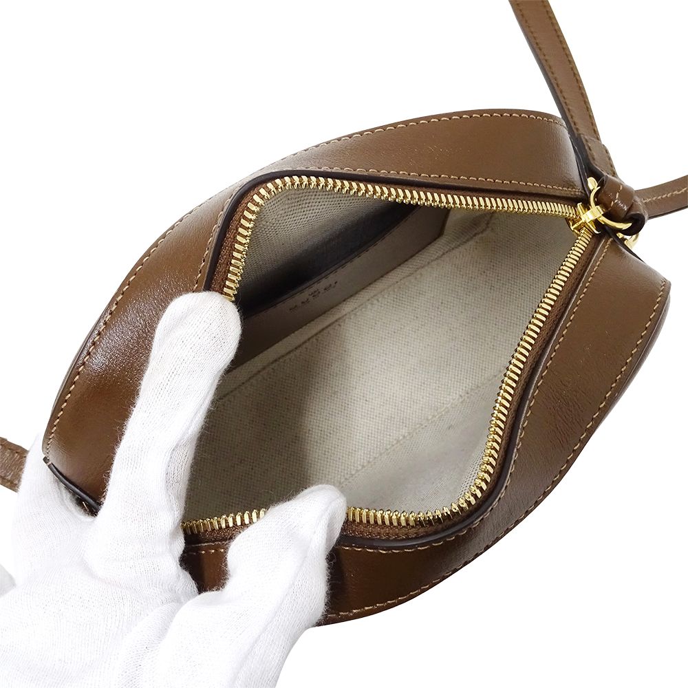 Gucci Bag Women'S Brand Shoulder Bag Horsebit 1955 Leather Brown 760196 Mini