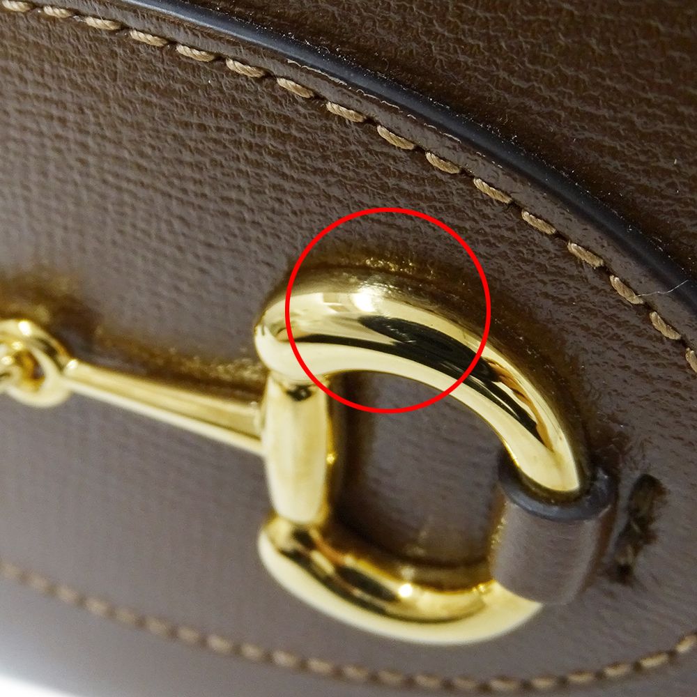 Gucci Bag Women'S Brand Shoulder Bag Horsebit 1955 Leather Brown 760196 Mini