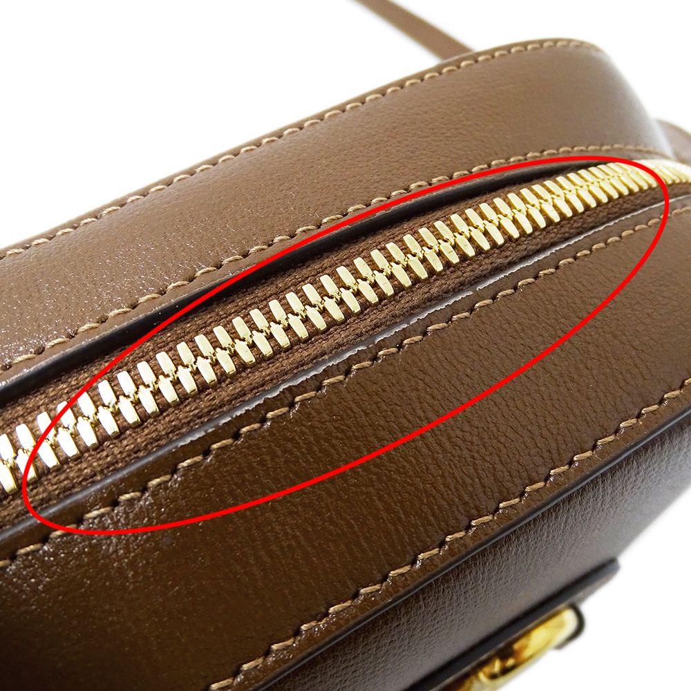 Gucci Bag Women'S Brand Shoulder Bag Horsebit 1955 Leather Brown 760196 Mini