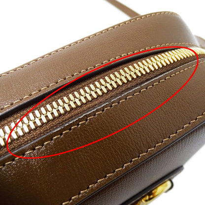 Gucci Bag Women'S Brand Shoulder Bag Horsebit 1955 Leather Brown 760196 Mini