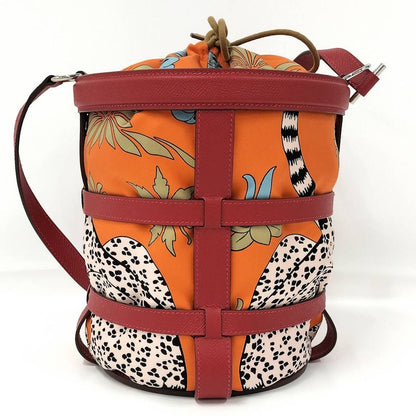 Hermes Musardine Handbag Leather Red Orange a Stamped